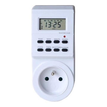 Digital tidskontakt ugentlig 16A/230V 200 mAh
