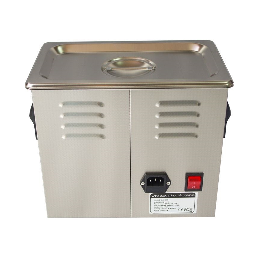 Digital ultrasonisk renser 120W/230V 3 l
