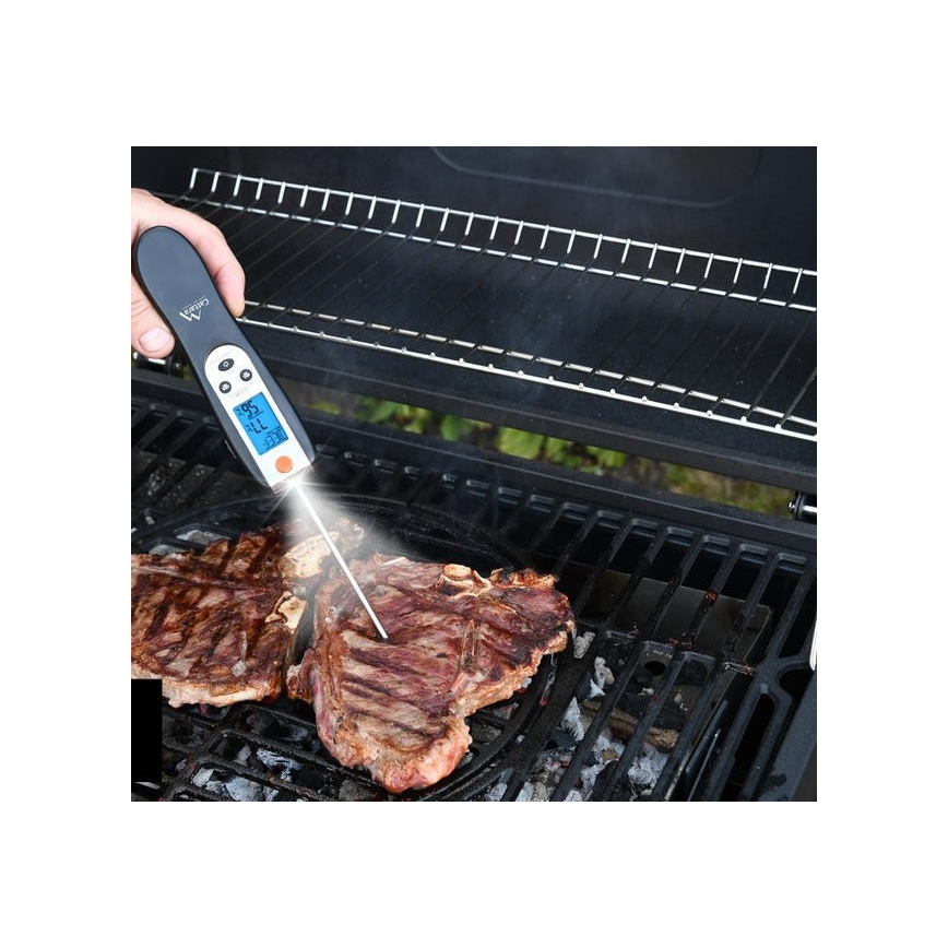 Digitalt foldbart kødtermometer 0-300°C 2xAAA