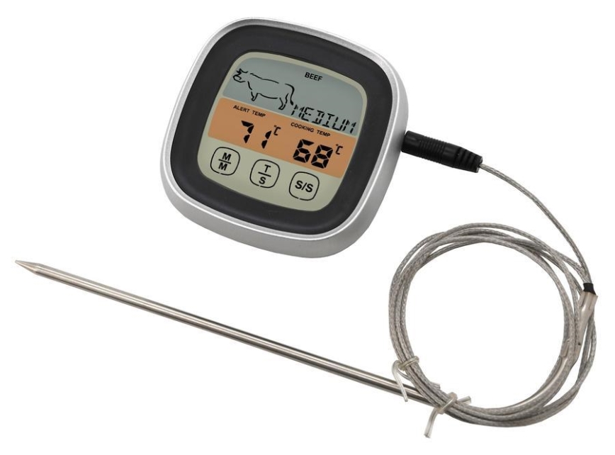 Digitalt stegetermometer med sonde -20-300 °C 2xAAA