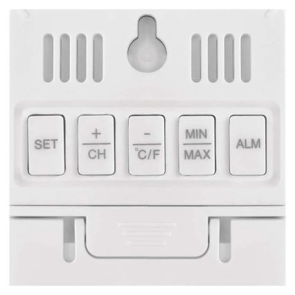 Digitalt termometer med fugtighedsmåler, 2x AAA, hvid