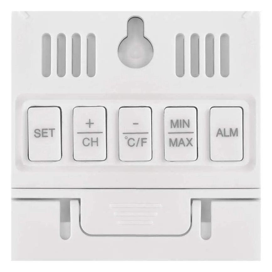 Digitalt termometer med hygrometer, 2x AAA, hvid