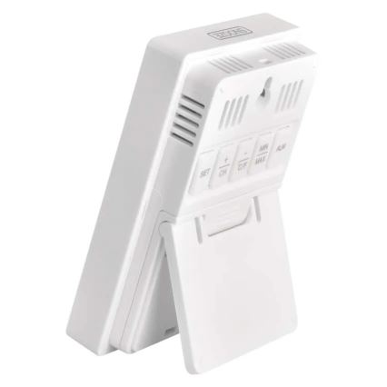 Digitalt termometer med hygrometer, 2x AAA, hvid