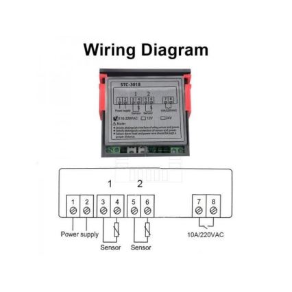 Digitalt termostat 3W/230V