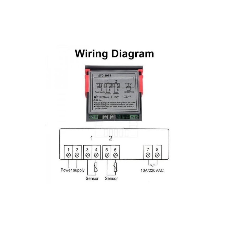 Digitalt termostat 3W/230V