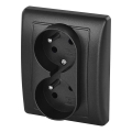 Dobbelt socket 250V/16A antracit
