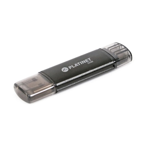 Dobbelt USB-nøgle + MicroUSB 32GB sort