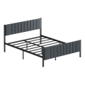 Dobbeltseng i metal LUNOR 140x200 cm, antracit, maks. belastning 200 kg