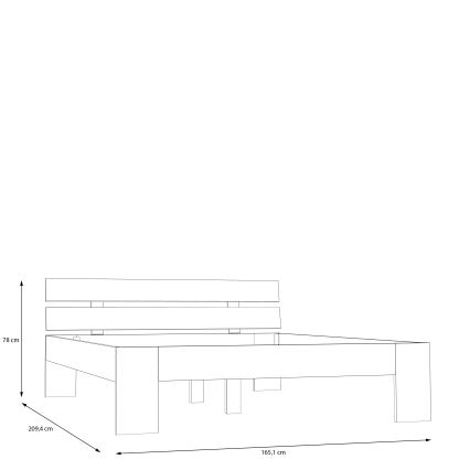 Dobbeltseng PIROA 160x200 cm beige