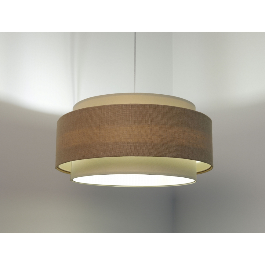 Loftlampe på ledning DOBLO 1xE27/60W/230V beige/kremet