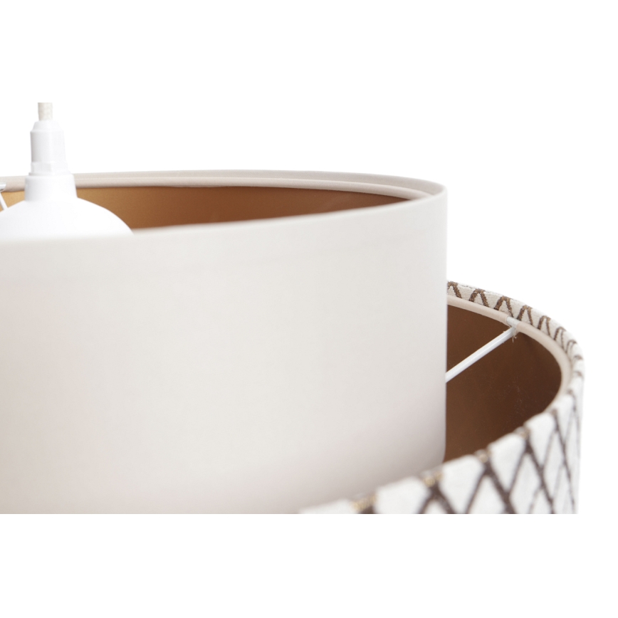 Loftlampe på kabel DOBLO 1xE27/60W/230V hvid/kobber