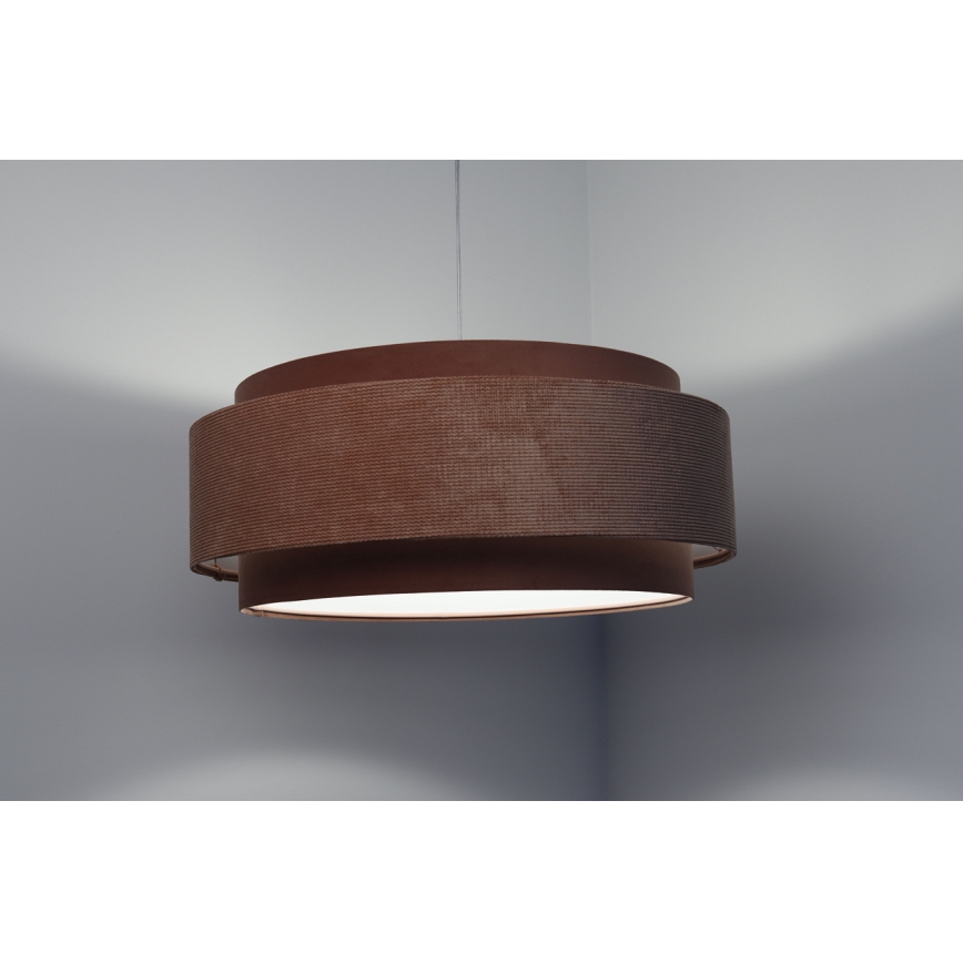 Loftlampe på kabel DOBLO 1xE27/60W/230V Ø 60 cm lyserød/hvid