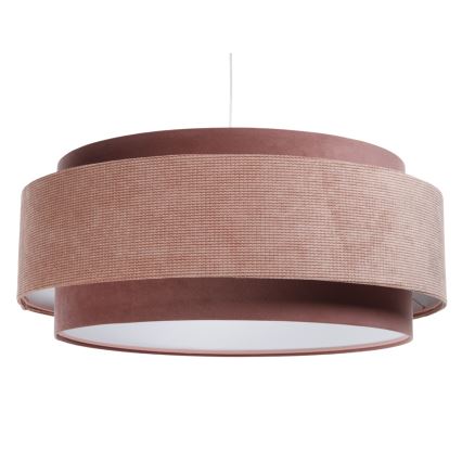 Loftlampe på kabel DOBLO 1xE27/60W/230V Ø 60 cm lyserød/hvid
