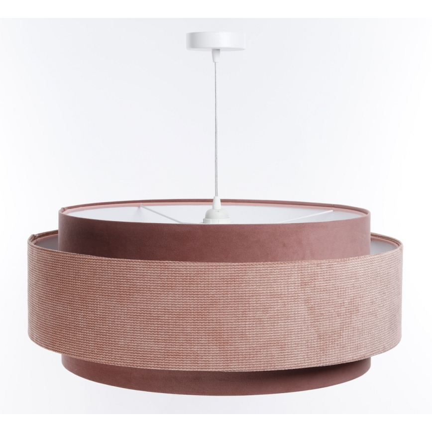 Loftlampe på kabel DOBLO 1xE27/60W/230V Ø 60 cm lyserød/hvid