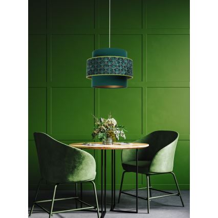 Loftlampe på ledning DOBLO 1xE27/60W/230V grøn