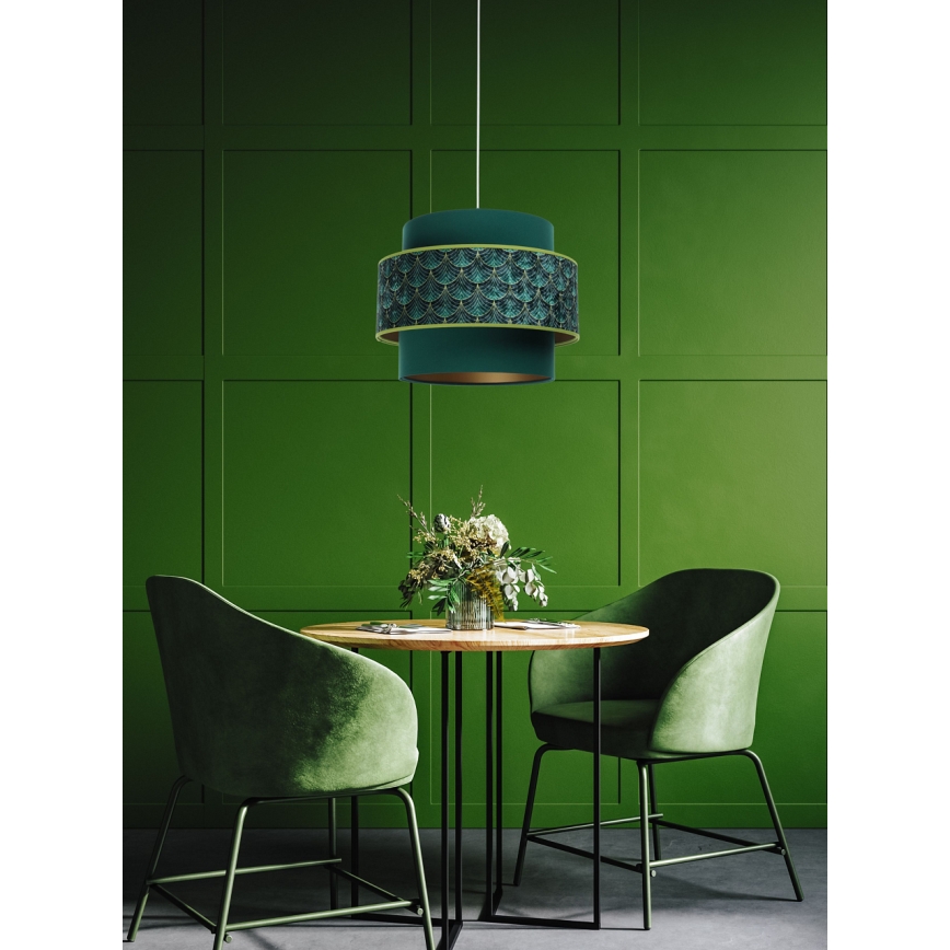 Loftlampe på ledning DOBLO 1xE27/60W/230V grøn