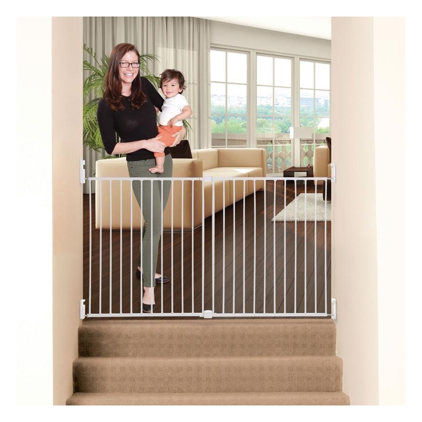 Dreambaby - Sikkerhedsgitter til børn BROADWAY 76-134,5 cm hvid