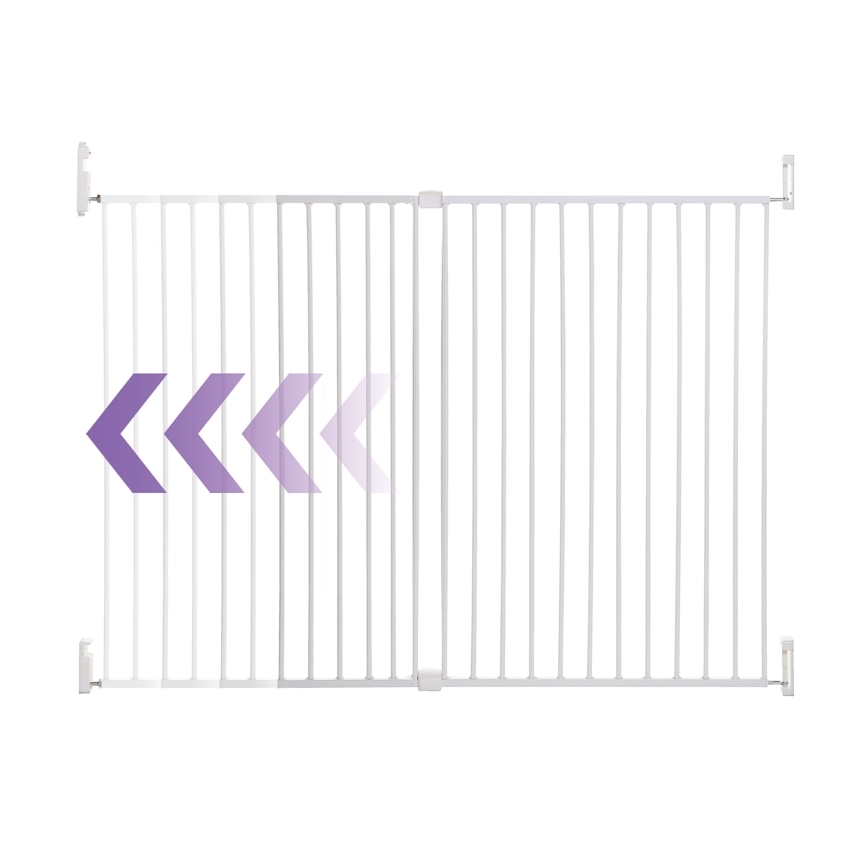 Dreambaby - Sikkerhedsgitter til børn BROADWAY 76-134,5 cm hvid