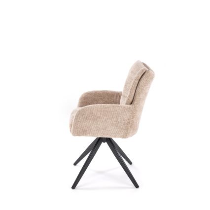 Drejbar spisestol NUVO 1 stk. beige/sort