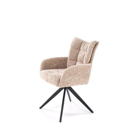Drejbar spisestol NUVO 1 stk. beige/sort