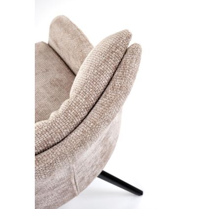 Drejbar spisestol NUVO 1 stk. beige/sort