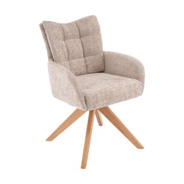 Drejelig spisestol NUVO 1 stk. beige/brun
