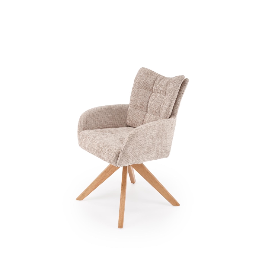 Drejelig spisestol NUVO 1 stk. beige/brun