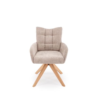 Drejelig spisestol NUVO 1 stk. beige/brun