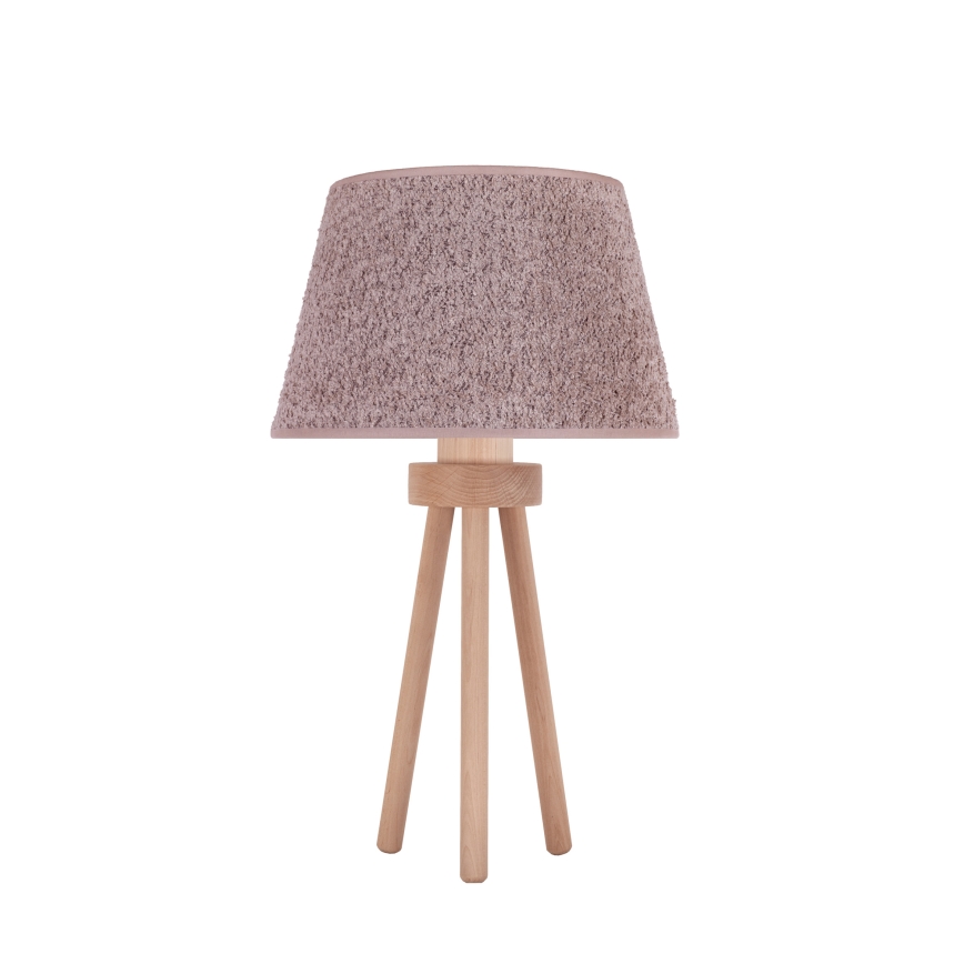 Duolla - Bordlampe BOUCLE 1xE27/15W/230V diameter 28 cm brun/træ
