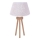 Duolla - Bordlampe BOUCLE 1xE27/15W/230V diameter 28 cm hvid/træ