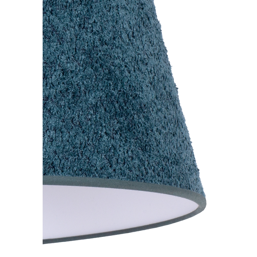 Duolla - Bordlampe BOUCLE 1xE27/15W/230V diameter 28 cm turkis/træ