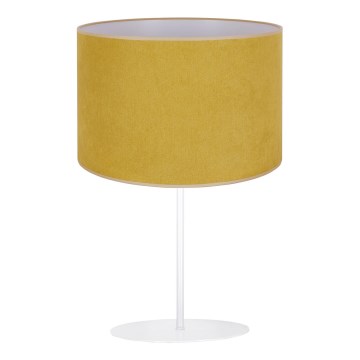 Duolla - Bordlampe BRISTOL 1xE14/15W/230V diameter 17,5 cm gul/hvid