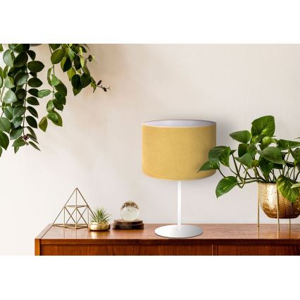 Duolla - Bordlampe BRISTOL 1xE14/15W/230V diameter 17,5 cm gul/hvid