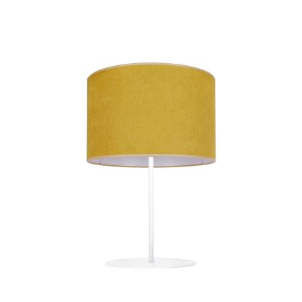 Duolla - Bordlampe BRISTOL 1xE14/15W/230V diameter 17,5 cm gul/hvid