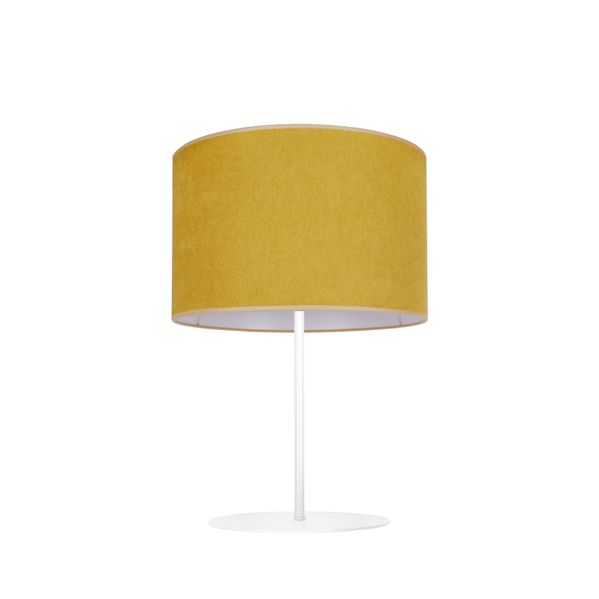 Duolla - Bordlampe BRISTOL 1xE14/15W/230V diameter 17,5 cm gul/hvid
