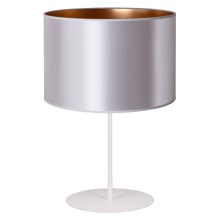 Duolla - Bordlampe CANNES 1xE14/15W/230V 20 cm sølvfarvet/kobberfarvet/hvid
