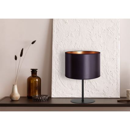 Duolla - Bordlampe CANNES 1xE14/15W/230V diameter 20 cm sort/kobber