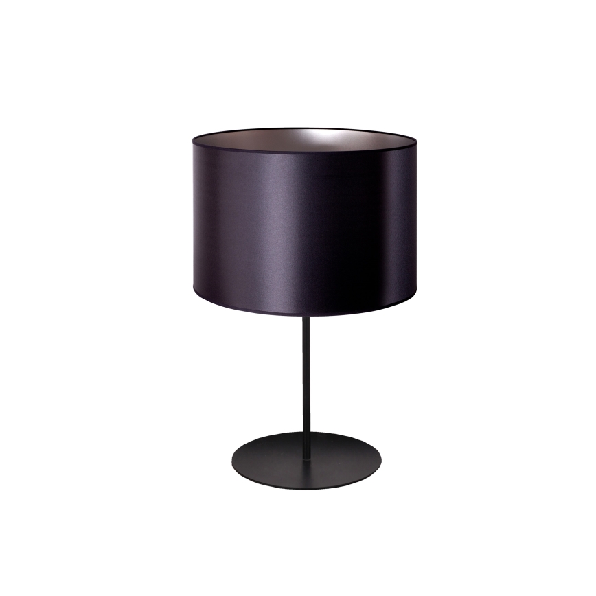 Duolla - Bordlampe CANNES 1xE14/15W/230V diameter 20 cm sort/sølvfarvet
