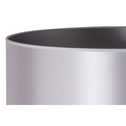 Duolla - Bordlampe CANNES 1xE14/15W/230V diameter 20 cm sølvfarvet/hvid
