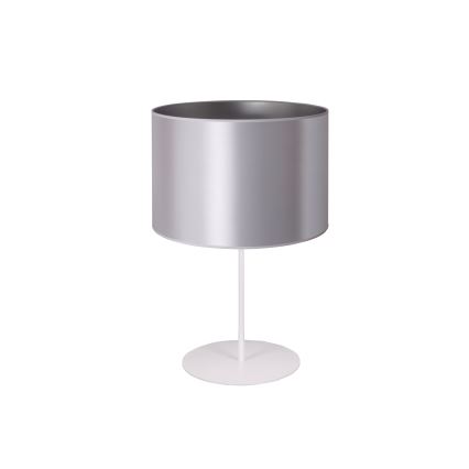 Duolla - Bordlampe CANNES 1xE14/15W/230V diameter 20 cm sølvfarvet/hvid
