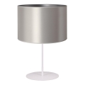 Duolla - Bordlampe CANNES 1xE14/15W/230V diameter 20 cm sølvfarvet/hvid