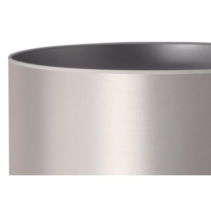 Duolla - Bordlampe CANNES 1xE14/15W/230V diameter 20 cm sølvfarvet/hvid