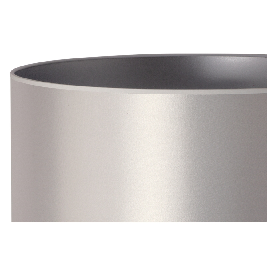 Duolla - Bordlampe CANNES 1xE14/15W/230V diameter 20 cm sølvfarvet/hvid