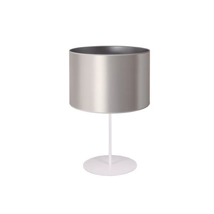Duolla - Bordlampe CANNES 1xE14/15W/230V diameter 20 cm sølvfarvet/hvid