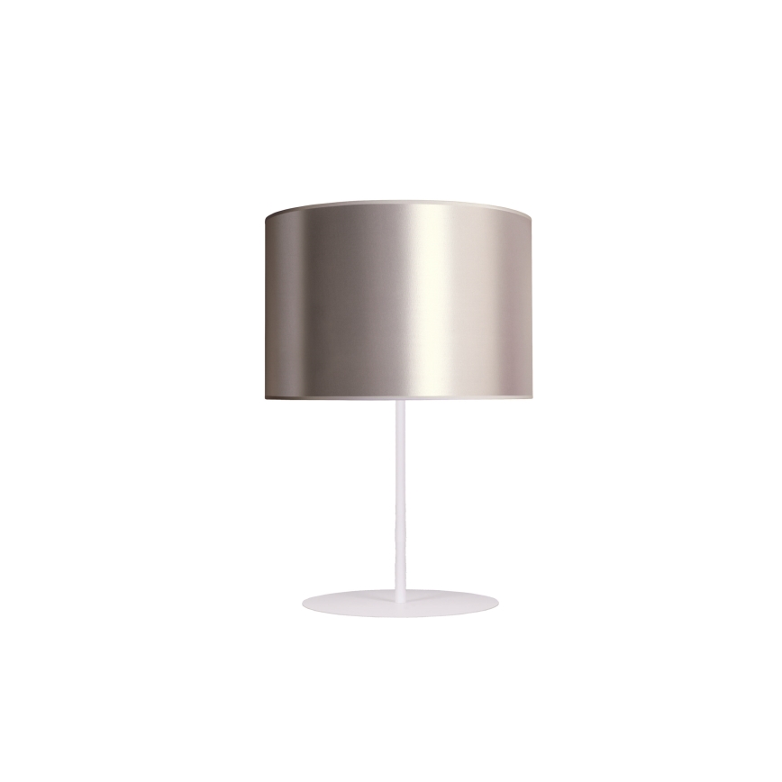 Duolla - Bordlampe CANNES 1xE14/15W/230V diameter 20 cm sølvfarvet/hvid