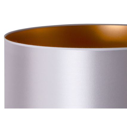 Duolla - Bordlampe CANNES 1xE14/15W/230V diameter 20 cm sølvfarvet/kobber/hvid