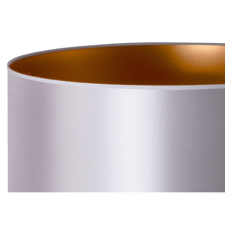Duolla - Bordlampe CANNES 1xE14/15W/230V diameter 20 cm sølvfarvet/kobber/hvid