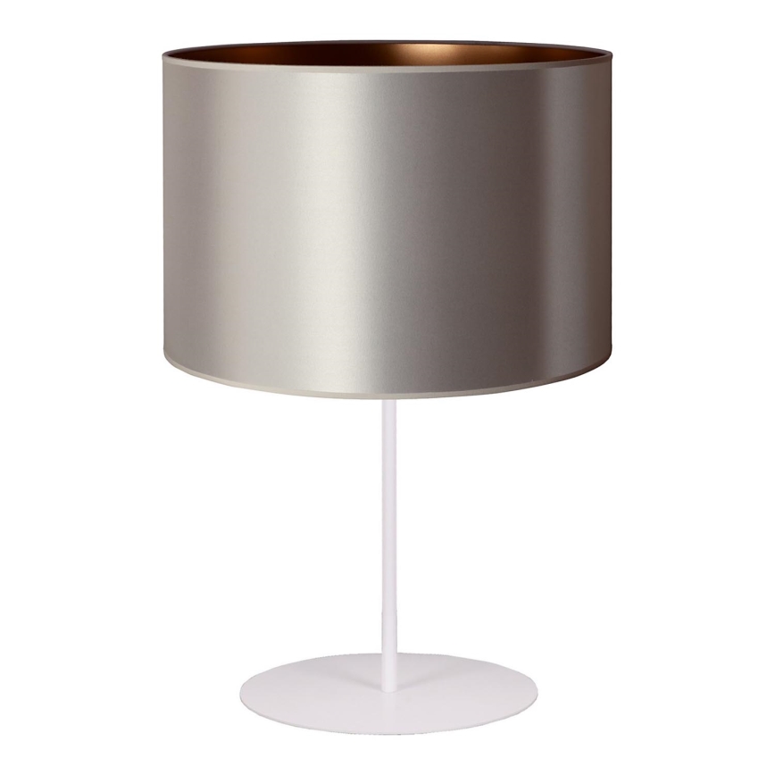 Duolla - Bordlampe CANNES 1xE14/15W/230V diameter 20 cm sølvfarvet/kobber/hvid