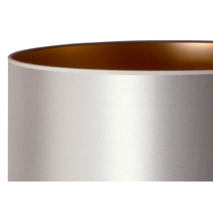 Duolla - Bordlampe CANNES 1xE14/15W/230V diameter 20 cm sølvfarvet/kobber/hvid