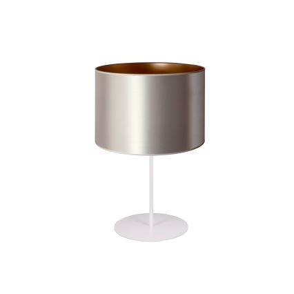 Duolla - Bordlampe CANNES 1xE14/15W/230V diameter 20 cm sølvfarvet/kobber/hvid